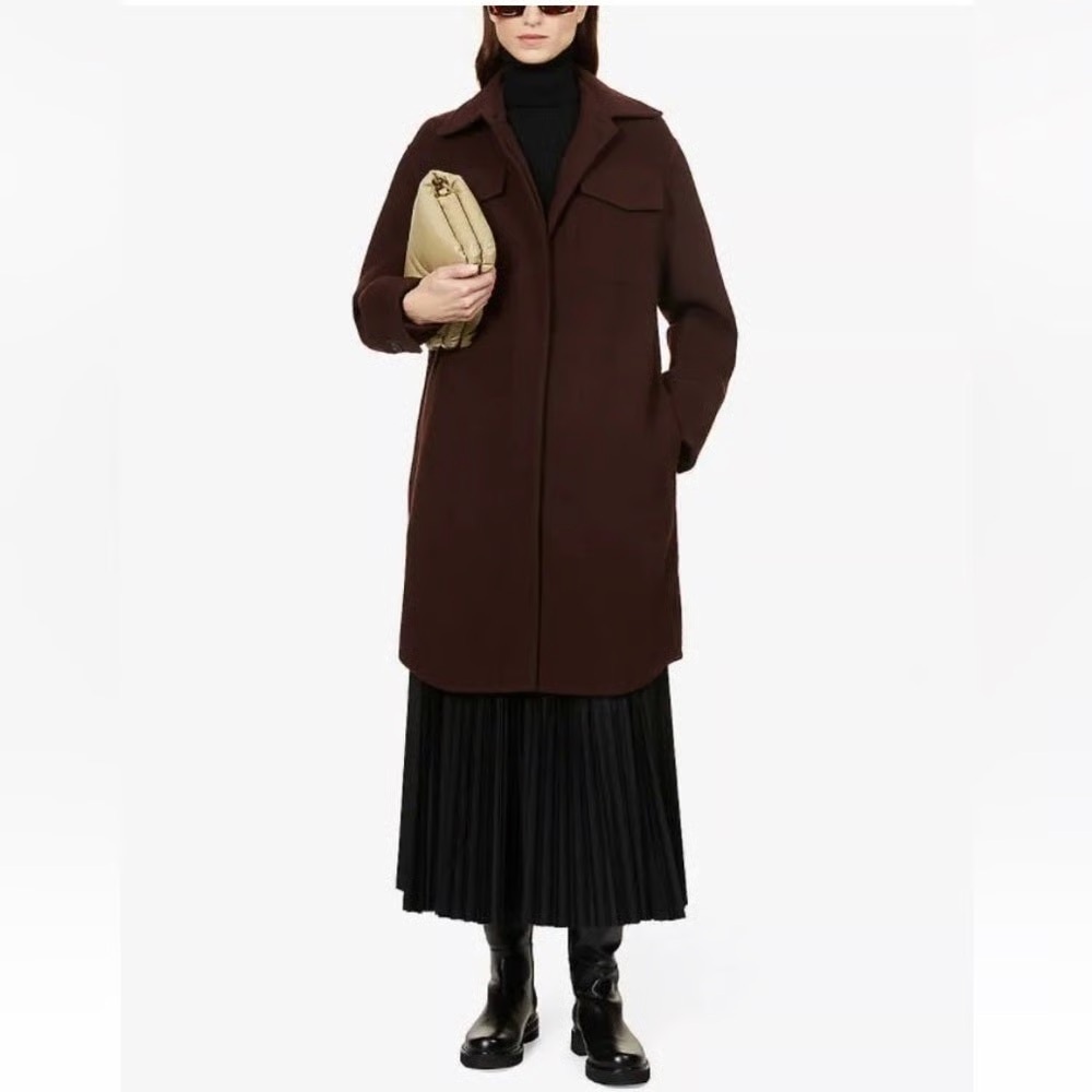 Vince ⚜️ BRUSHED WOOL SHIRT COAT in Hickory